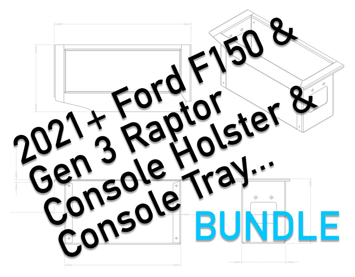 Ford 20212023 F150 Console Holster & Tray Bundle