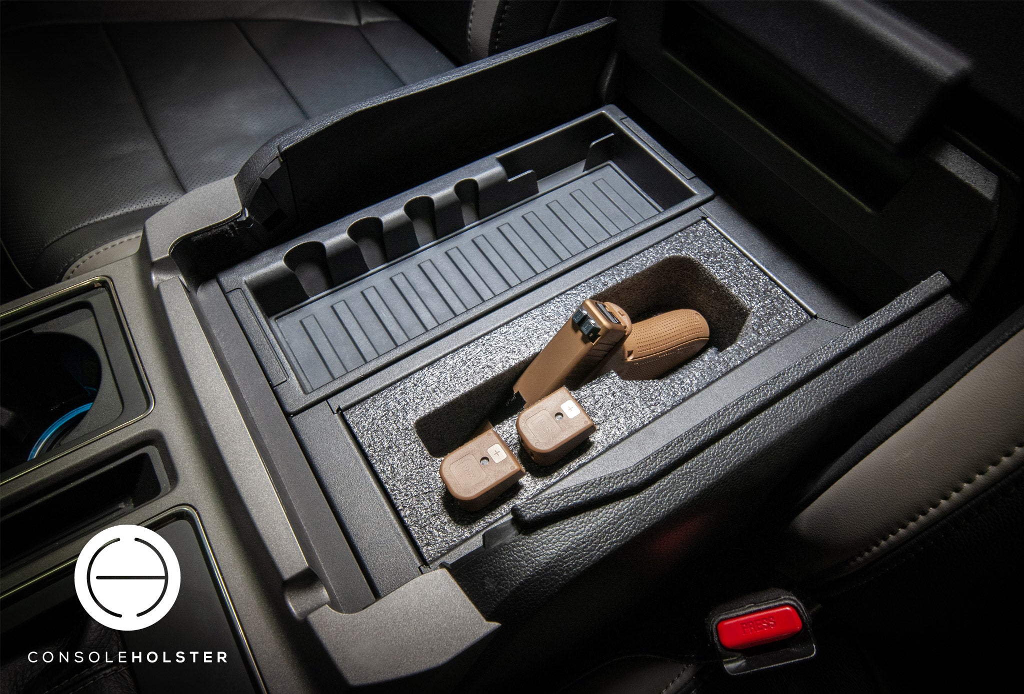 Ford Console Holster – F150/250/350/450, Gen 2 Raptor and Expedition